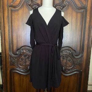 Woman's Hale Bob Vintage Black Cold Shoulder Dress Size XSmall